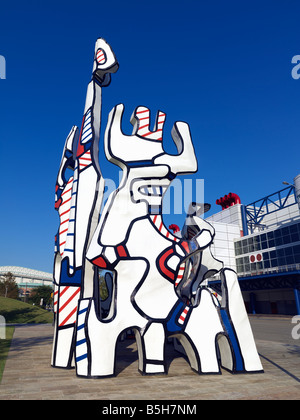 USA Houston,Texas,sculpture,de Monument au fantôme de Jean Dubuffet dans Discovery Park Banque D'Images