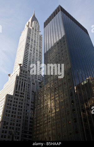 Le Chrysler Building sur Lexington Avenue, Manhattan, New York City, USA Banque D'Images