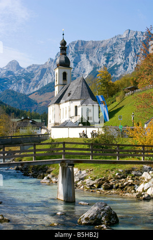 La société Kirche bei Berchtesgaden, Église de Ramsau alpes bavaroises Banque D'Images