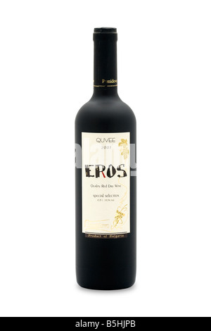 Quvee la qualité de l'eros de vin rouge sec sélection spéciale 2003 pamidovo Bulgarie Banque D'Images