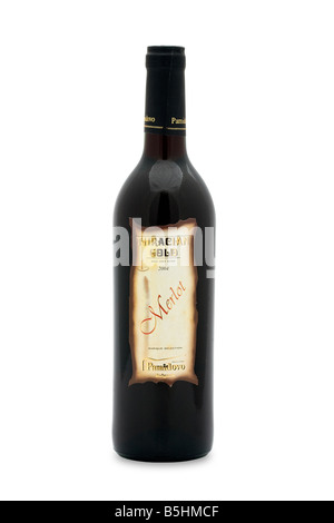 L'or des Thraces vin sec rouge merlot 2004 sélection barique pamidovo Bulgarie dark rubin fruits des bois couleur noir goût aromatique curra Banque D'Images