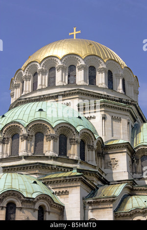 La cathédrale Alexandre Nevski Memorial Church à Sofia la capitale de la Bulgarie. Banque D'Images