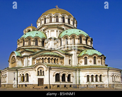 La cathédrale Alexandre Nevski Memorial Church à Sofia la capitale de la Bulgarie. Banque D'Images