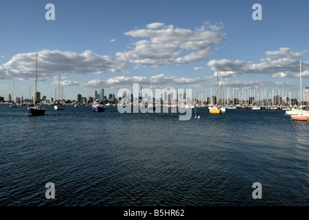 Vue de Melbourne à partir de St.Kilda pier Banque D'Images