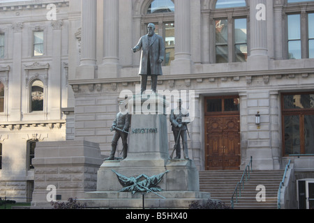 P Oliver Morton , Indiana's War Time gouverneur- Memorial Banque D'Images