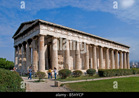 Agora Temple d'Héphaïstos Athènes Grèce Museum Banque D'Images