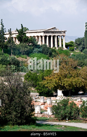 Agora Temple d'Héphaïstos Athènes Grèce Museum Banque D'Images