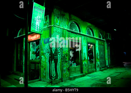 Feu vert du quartier commerçant de Plaka Athènes Grèce Greek Banque D'Images