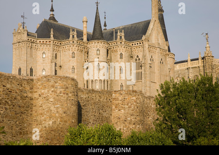 Palais épiscopal de Gaudí, Astorga, Espagne Banque D'Images