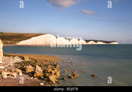 Les sept soeurs CLIFFS DANS LE SUSSEX. L'Angleterre. UK Banque D'Images