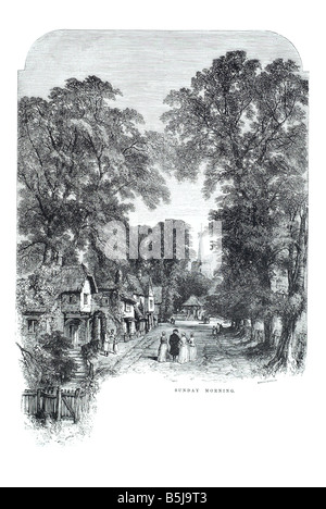 Dimanche matin 12 avril 1856 l'Illustrated London News Page 388 Banque D'Images