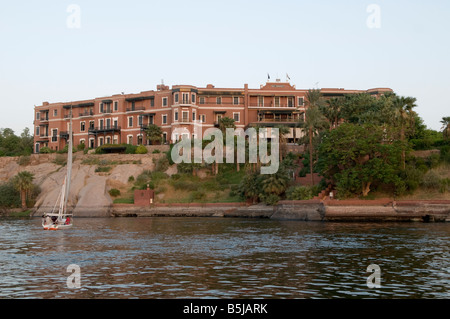 Le Sofitel Legend Old Cataract Hôtel un lieu historique de l'ère coloniale britannique, hôtel 5 étoiles de luxe hôtel situé sur les berges du Nil à Assouan Egypte Banque D'Images