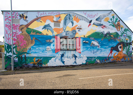 Invergordon off the wall murals Highland. Pignon peint à Invergordon, Ecosse, Royaume-Uni Banque D'Images