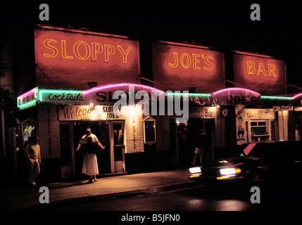 Sloppy Joes Bar sur Duval Street, à Key West en Floride USA Banque D'Images