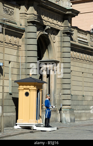 Palais Royal Sentry Gamla Stan Stockholm Suède Banque D'Images