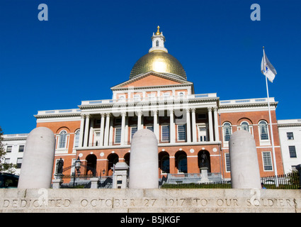 La nouvelle maison, construite en 1795. Massachusetts State House Boston Beacon Hill Massachusetts New England United States of America Banque D'Images