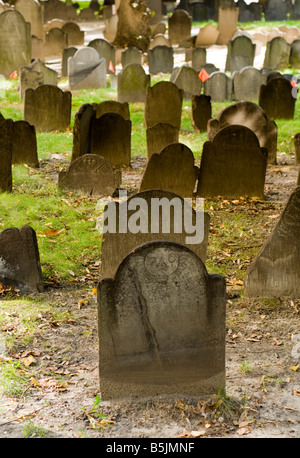 Cimetière Granary sur le Freedom Trail Boston, Mass, New England Banque D'Images