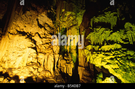 Grotte de stalactites Melidoni Crète Grèce Banque D'Images