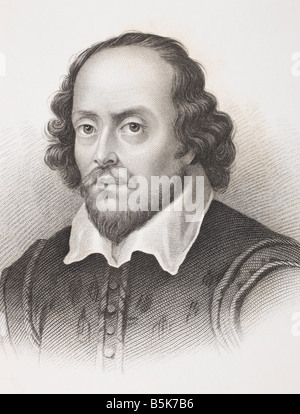 William Shakespeare, 1564 -1616. Poète anglais, dramaturge, dramaturge et acteur. Banque D'Images