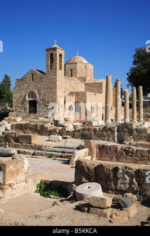 Agia Kyriaki, Hrysopolitissa et Basilique St Paul's pilier, Paphos, Chypre Banque D'Images