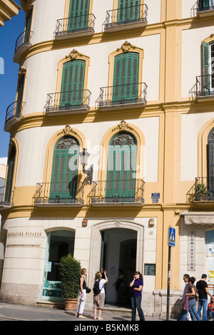 Maison où est né Pablo Ruiz Picasso de la Plaza de la Merced Malaga Costa del Sol Espagne Banque D'Images