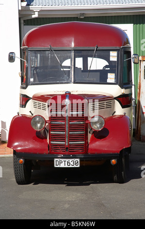 Vintage Bus Bedford fondateurs Heritage Park Nelson ile sud Nouvelle Zelande Banque D'Images