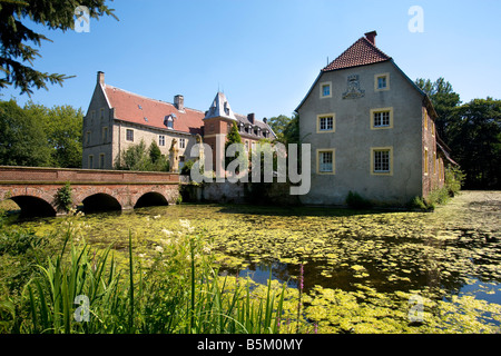 Château à douves Senden Muensterland Rhénanie du Nord-Westphalie, Allemagne Banque D'Images