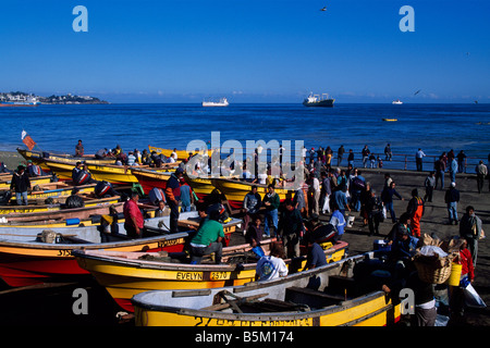 Caleta Portales Valparaiso Chili Banque D'Images