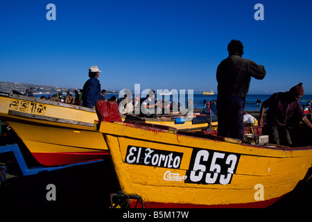 Caleta Portales Valparaiso Chili Banque D'Images