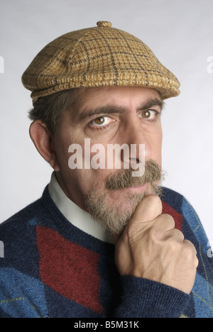 Homme d'âge moyen dans la golf. Banque D'Images
