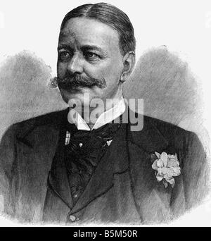 Bülow, Bernhard von, 3.5.1849 - 28.10.1929, politicien allemand, portrait, gravure sur bois, fin du XIXe siècle, Banque D'Images