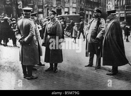 1 H73 F1918 6 E Ludendorff Hindenburg Hindenburg Photo à Bruxelles Paul von maréchal président à partir de 1925 Posen 2101847 sw Banque D'Images