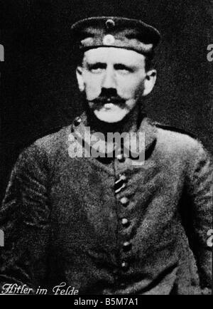 1 H76 B1914 Photo d'Adolf Hitler Adolf Hitler 1914 Braunau NSDAP dictateur 20 4 1889 30 4 1945 suicide de Berlin comme Hitler lance corpo Banque D'Images