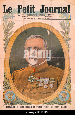 1FK 2161 C1917 E Général Leblois Petit Journal 1917 Leblois général français dans la Première Guerre mondiale, le général commandant le corps Leblois Banque D'Images