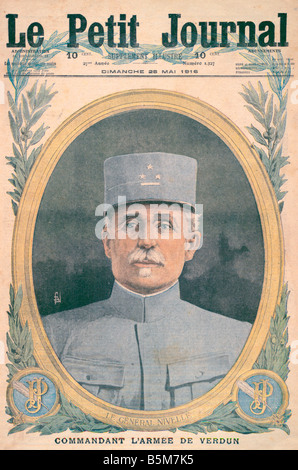 1FK 2189 C1916 E Général Nivelle fr Journal Animal Georges Robert Nivelle général français Déc 1916 Mai 1917 commandant en chef de Fr Banque D'Images