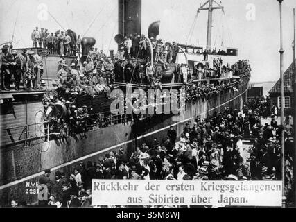 2 G55 K1 1919 5 retour des prisonniers de guerre allemands WWI 1919 Histoire Première Guerre mondiale prisonniers de guerre le retour de la première prison allemande d'ers Banque D'Images