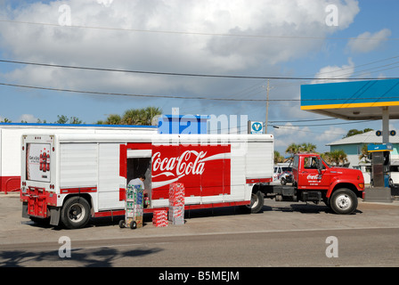 Coca Cola camion dans le sud du Texas, USA Banque D'Images