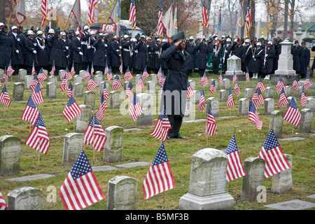 Journée des anciens combattants cérémonie rend hommage aux soldats noirs qui ont combattu dans la guerre civile Banque D'Images