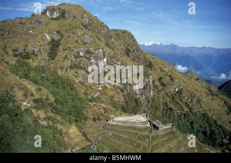 Phuyupatamarka, site de l'Inca, Pérou Banque D'Images