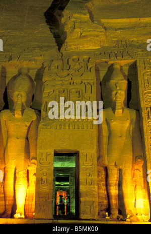 Hathor Temple Abou Simbel Egypte Banque D'Images