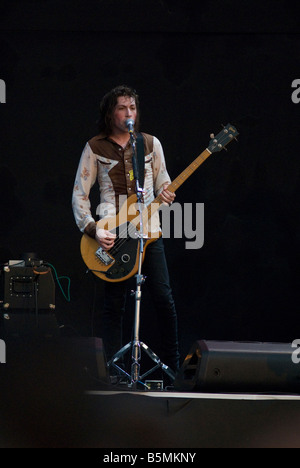 Michael Shuman, Queens of the Stone Age, Heineken Jamming Festival, Mestre Venise Italie 21 juillet 2008 Banque D'Images