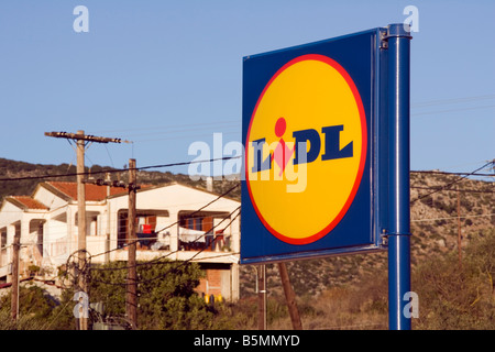 Nouveau magasin Lidl Céphalonie Argostoli Greecece Banque D'Images