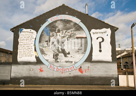Murale, Unioniste/loyalistes "peut-il changer ? Nous croyons !' Banque D'Images