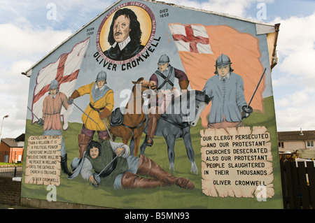 Murale, Unioniste/loyalistes 'Oliver Cromwell' Banque D'Images