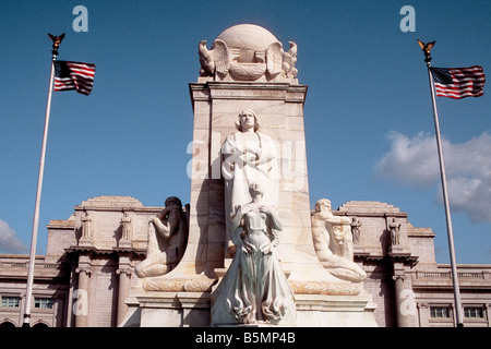 USA Washington DC District de Columbia Union Station Christopher Columbus Memorial Banque D'Images