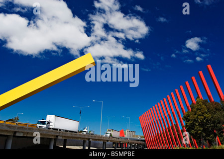 Paysage urbain de Melbourne / la passerelle Melbourne Australie Victoria Melbourne Landmark.. Banque D'Images