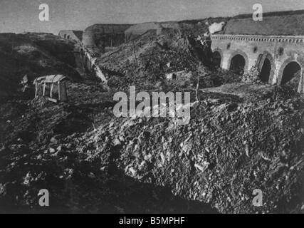 9 1916 1 0 A1 Bataille de Verdun Douaumont Jan 1916 Première Guerre Mondiale 1914 18 Western Front bataille près de Verdun 1916 Vue de Fort Douau Banque D'Images