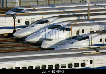 Bullet Train Depot Tokyo Japon Banque D'Images