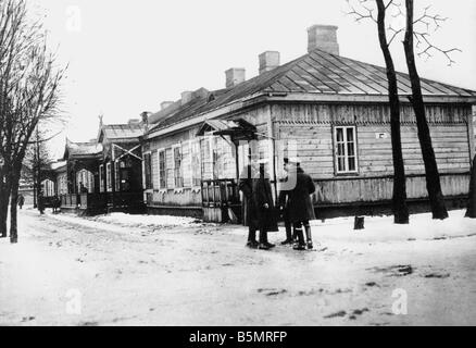 9 1917 1215 A1 15 Brest Litowsk construire Conférence Photo World War 1 1914 18 Russian German armistice du 15 décembre Brest Litowsk Banque D'Images