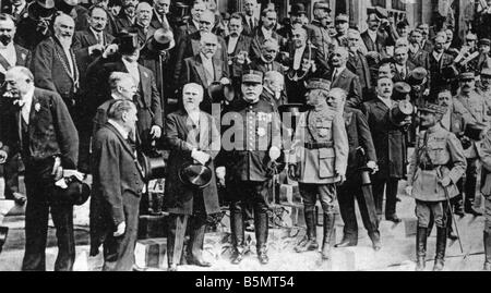 9FK 1919 714 A1 B les célébrations de la Victoire Paris 1919 Paris 14 juillet 1919 Victoire des célébrations et jours fériés nationaux en tribune d'Honneur Banque D'Images